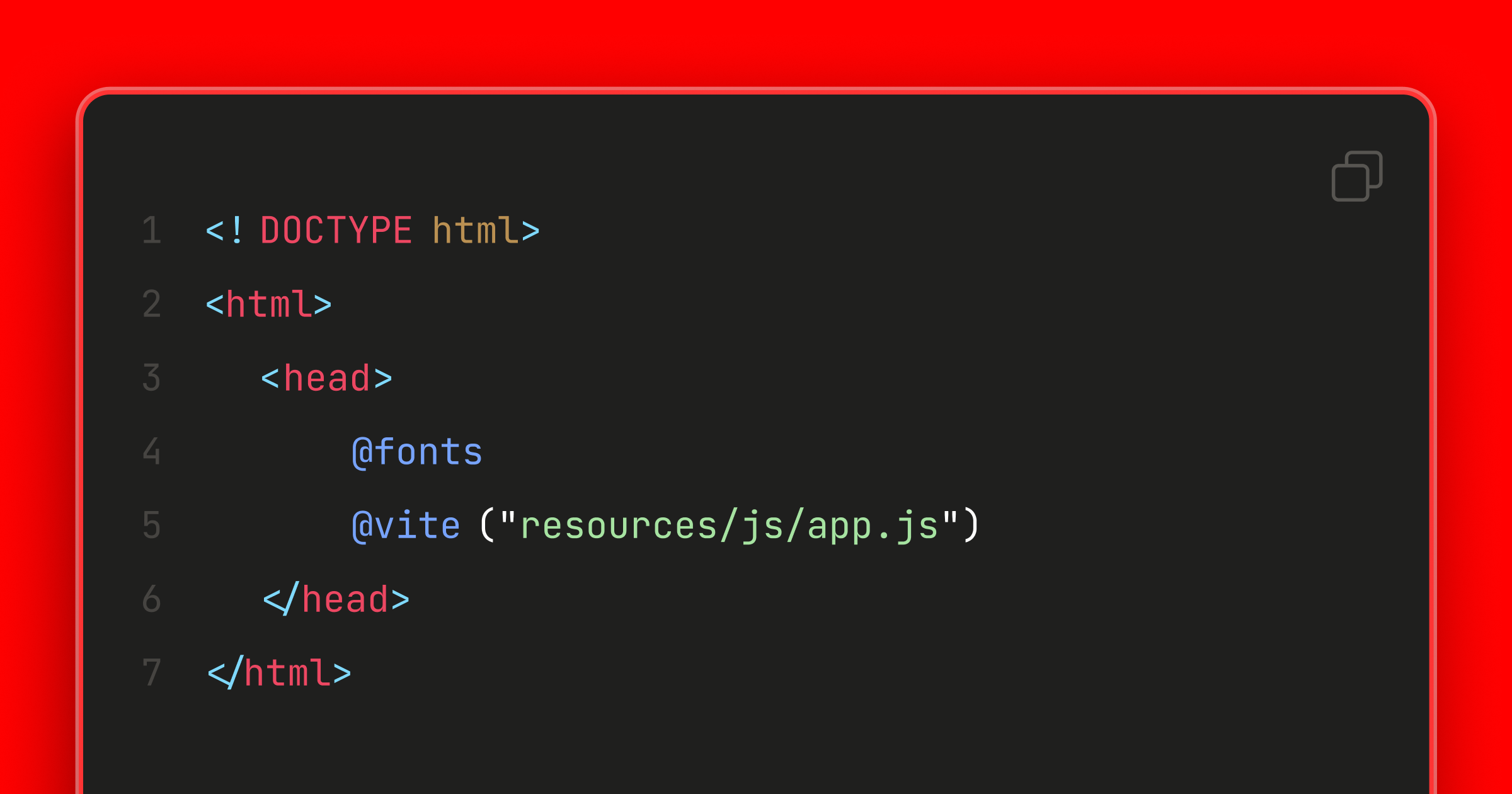 code showing @fonts